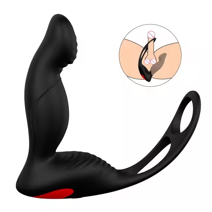 Amora-9-Speed Vibrating Anal Plug for Men – Prostate Massager with Ring & Silicone Design