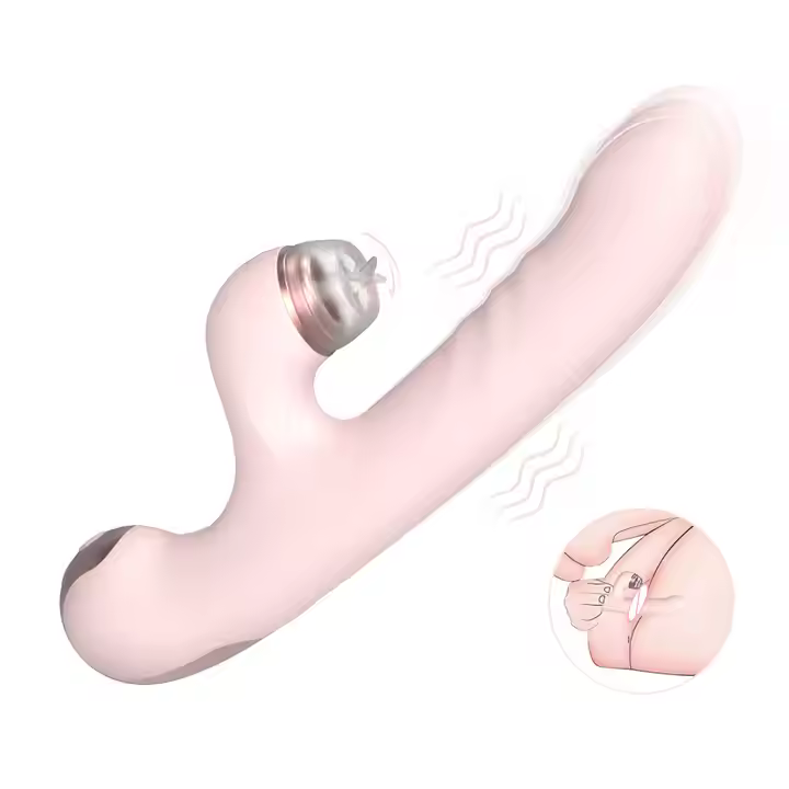 Amora-3-in-1 Thrusting Rabbit Vibrator – G-Spot Massager with Clitoral & Penis Vibration for Intense Stimulation